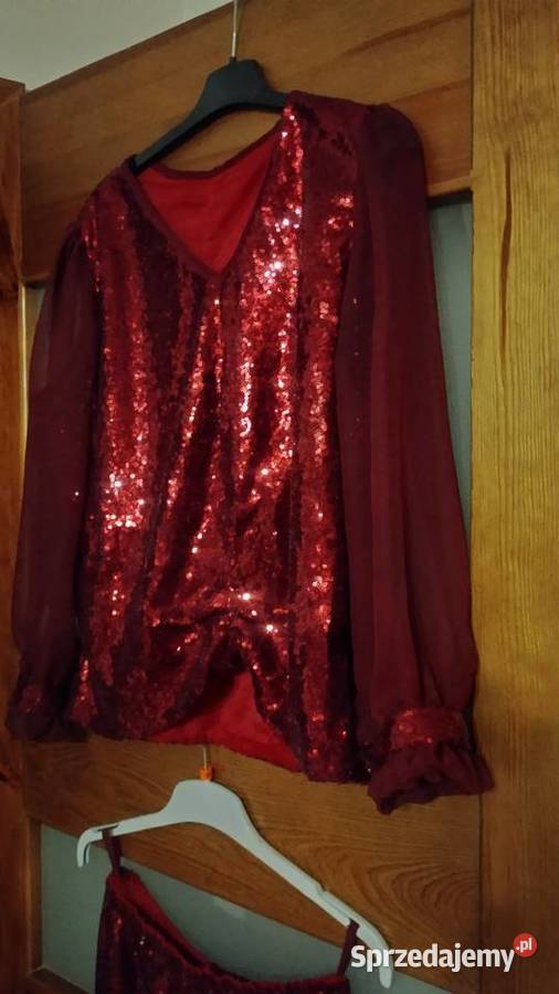 Bordowa Sukienka cekinowa podkarpackie
