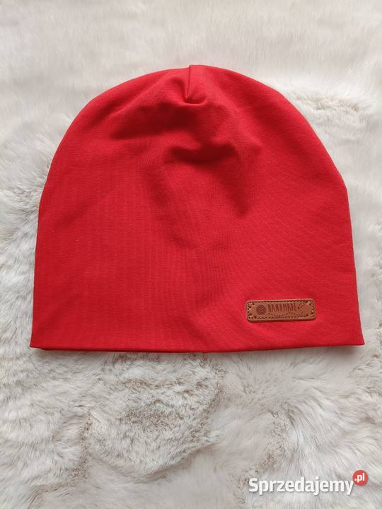 Przepiękne Czapki Dzianina czerwień Zabrze