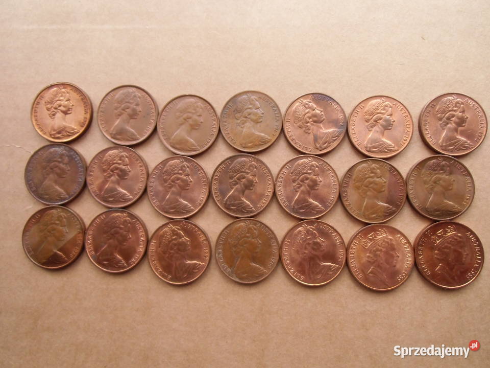 Monety Australii sprzed 1990 roku139 sztuk Grudziądz