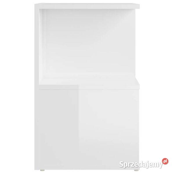 vidaXL Szafka nocna biała wysoki połysk 35x35x55