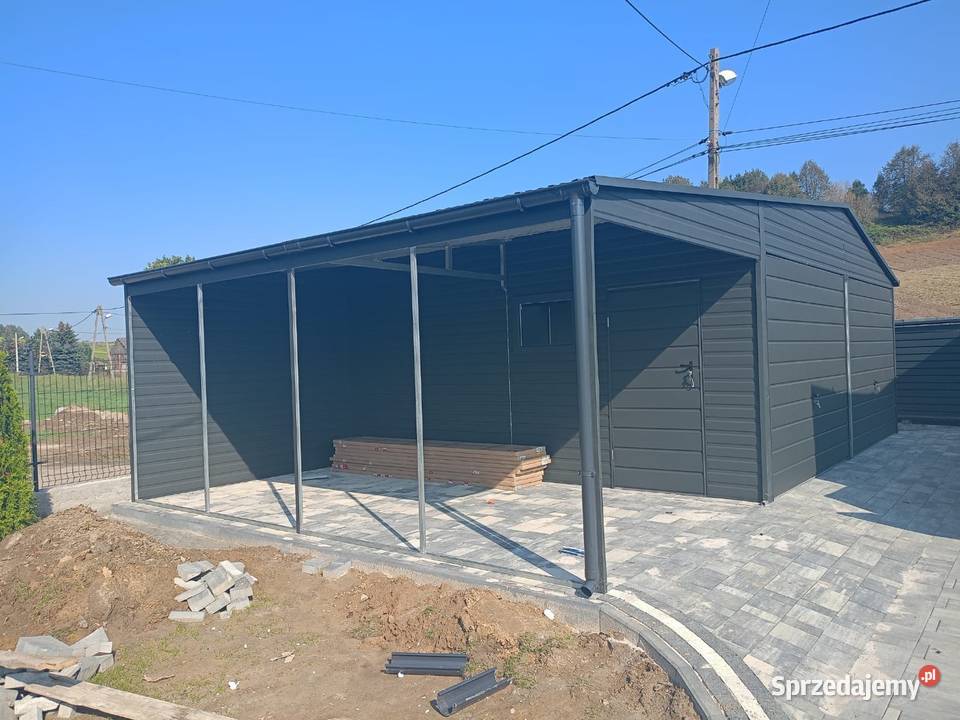 Garaż blaszany Premium 6x6 wiata garażowa śląskie Zabrze