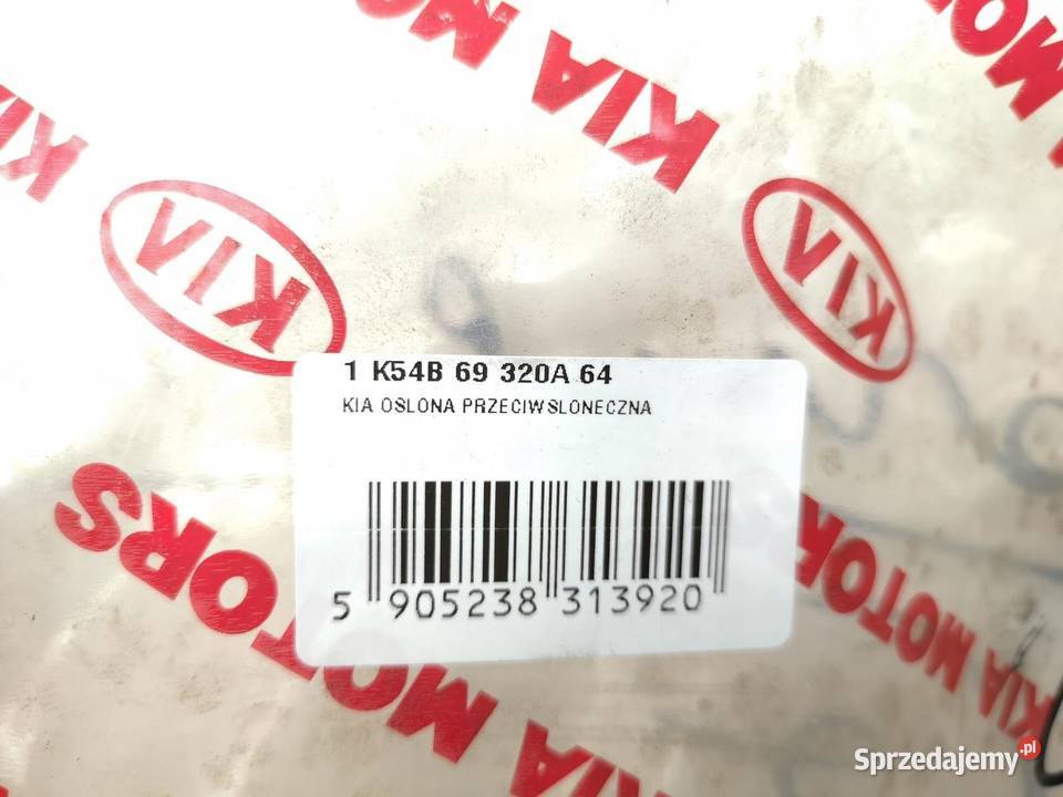 KIA OSŁONA PRZECIWSŁONECZNA PRAWA KIA CARNIVAL osobowe sprzedam