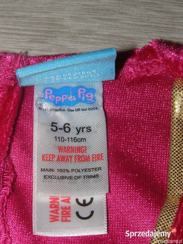 Strój kostium przebranie ŚWINKA PEPPA PIG 56 lat Siedlce