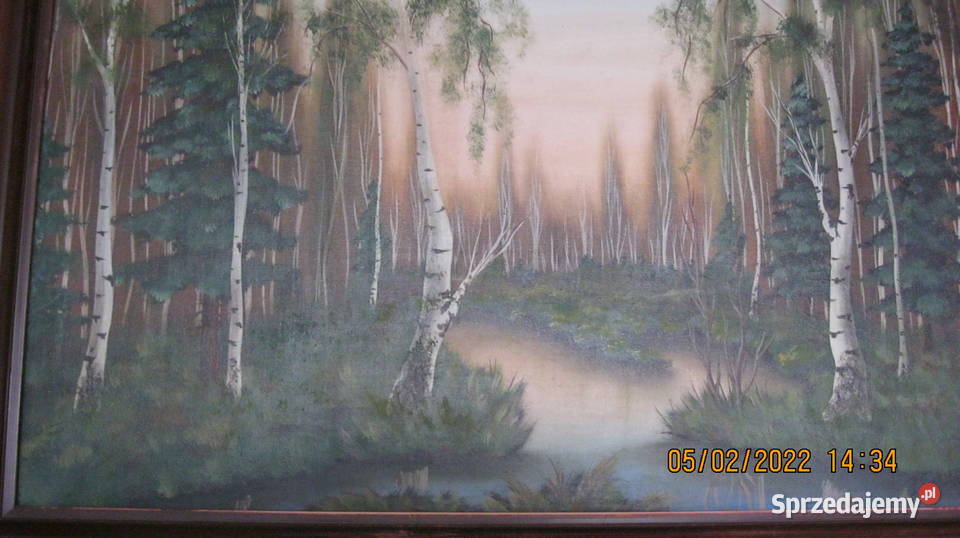 Duży obraz olejny sygnowany Sieradz