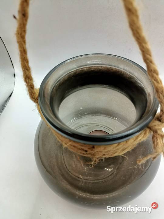 Szklana dekoracja do ogrodu słój lampion Zamość