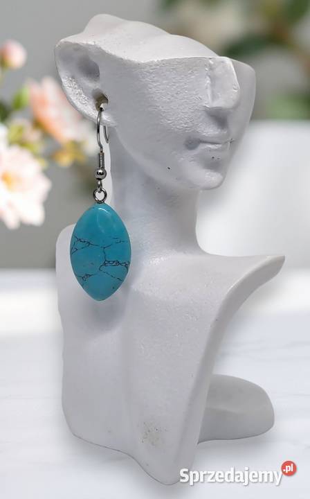 Kolczyki z TURKUSU turkus łezki 1415 Warszawa