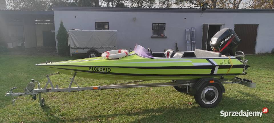 Łódź motorowa z silnikiem Mercury 50 2t Pozostałe Wronki