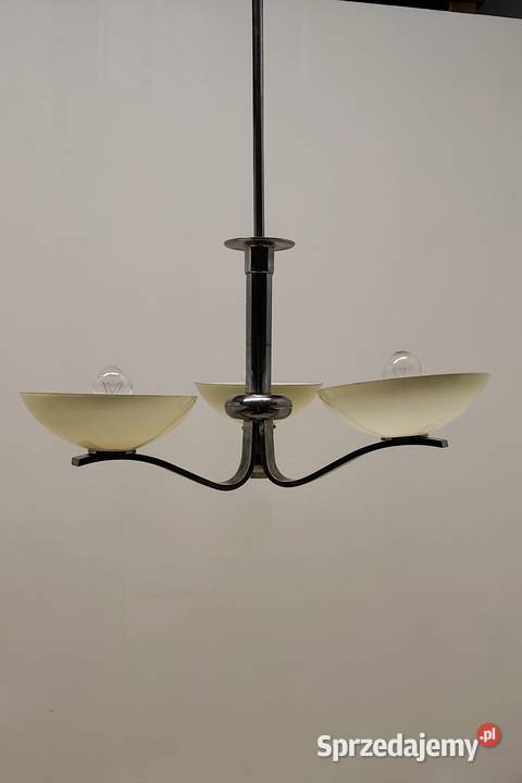 lampa sufitowa wisząca żyrandol art Deco lata 40 Radomsko