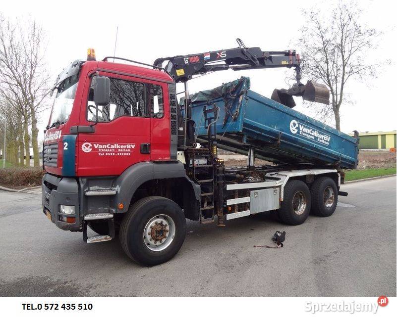 Bordmatic wywrotka 6x6 z dzwigiem Man TGA 26.360