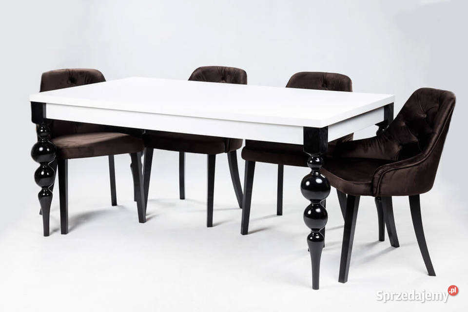 Stół GORDON Glamour 6 krzeseł KUBEŁEK pikowany z Olsztyn