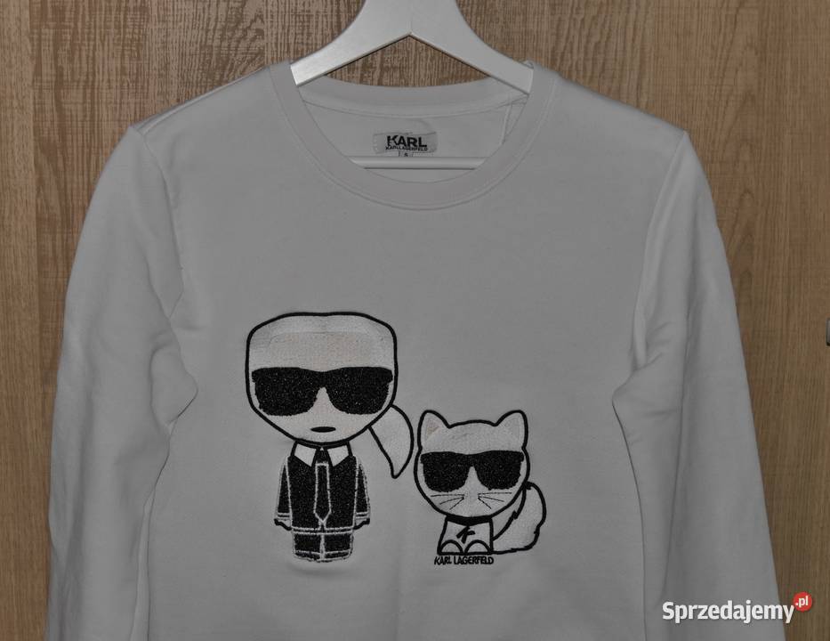 Karl Lagerfeld fajna bluza metaliczna nitka 36 S Pozostałe Wrocław