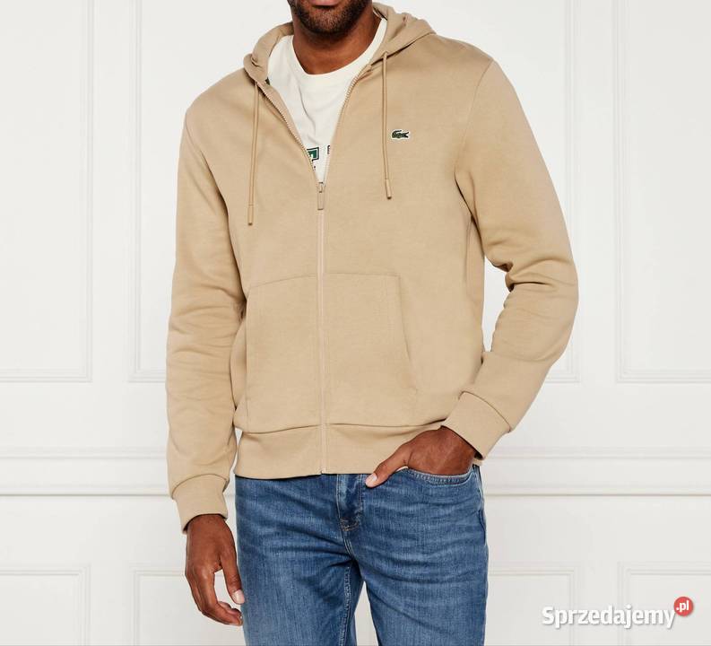 Bluza rozpinana bawełniana Lacoste beżowa M podlaskie
