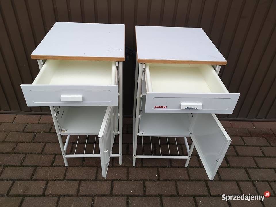 Stoliki Szafka Metalowa Medyczna Stara Szpitalna