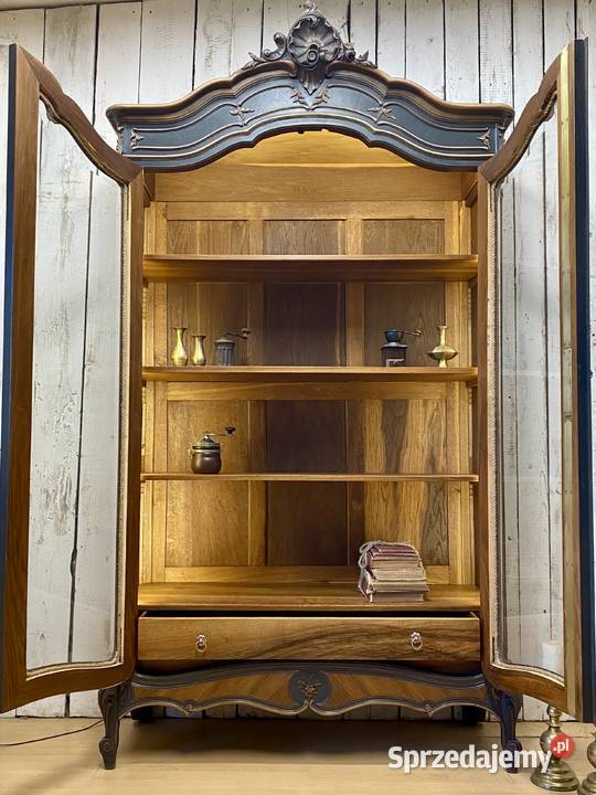 BIBLIOTEKA witryna antracyt Louis XV Francja Poznań sprzedam