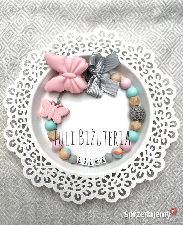 Zawieszka do smoczka z imieniem dziecka Motylki Wałdowo sprzedam