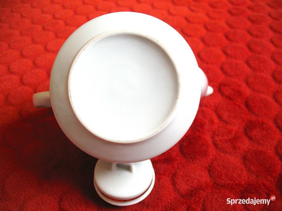 Dzbanek do kawy herbaty porcelana NRD lata 70te biały mazowieckie Siedlce