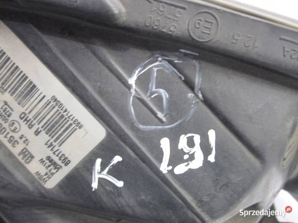 OPEL AGILA B 11r lampa prawa przód 3510052K10 Kielce