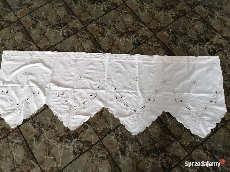 zazdrostka bawełniana haftowana firanka zasłonka Gdynia