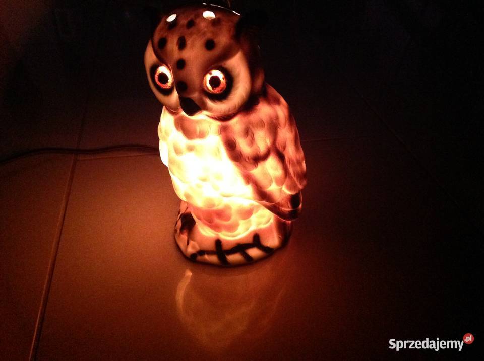 Stara Lampa Ceramiczna Sowa Sygnatura lubuskie Nowa Sól sprzedam