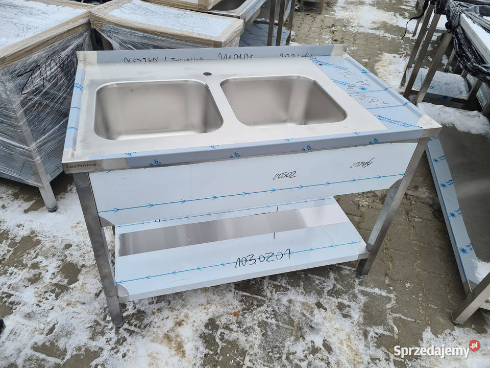 Zlew Gastronomiczny 2 Komorowy Z Półką 1207085 Ostrów Wielkopolski