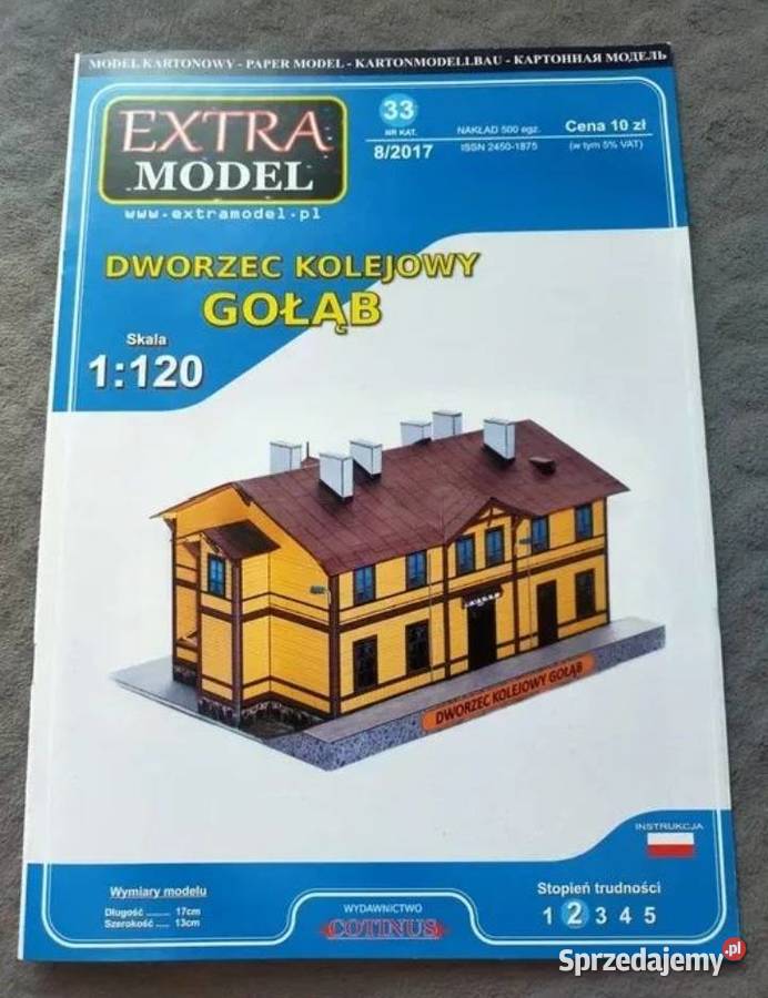 Model kartonowy dworzec kolejowy w Gołębiu 1120 podkarpackie Przemyśl