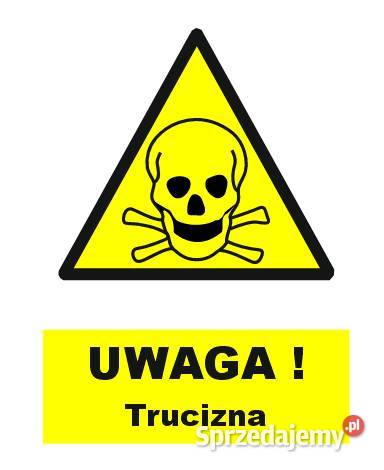 Naklejka Uwaga Wiszące przedmioty 10 x 15 mm małopolskie Kamionna