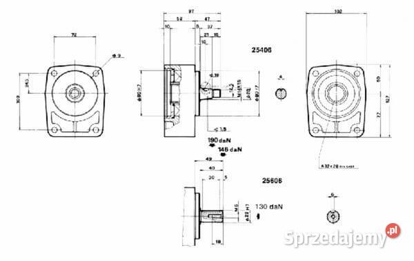Podpora łożyskowa grupa 2 T25 T25