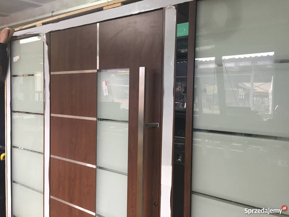 Drzwi aluminiowe z czytnikiem i panelem małopolskie Nowy Sącz