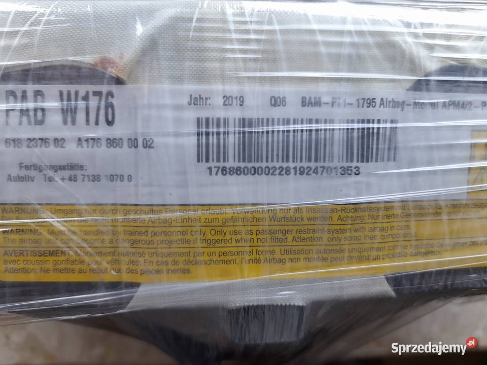 poduszka powietrzna pasażera airbag w176 w117 Jastrzębie-Zdrój