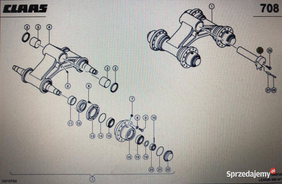 CLAAS 00 0750 519 1Claas wałek podajnika Jastrzębniki