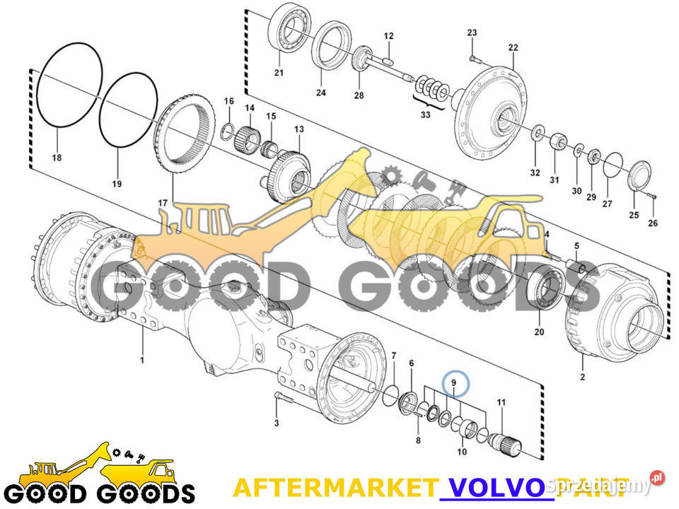 VOLVO USZCZELNIACZ MOSTU A35E A40F 11143271 Władysławów