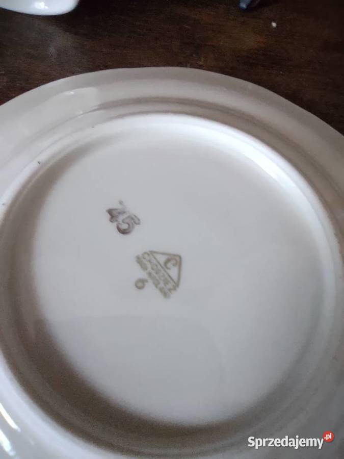 Zestaw trio porcelana Chodzież Jubileusz 25 lat Porcelana i szkło