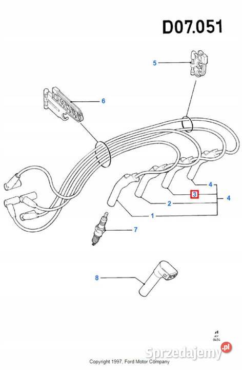 PRZEWÓD ZAPŁONOWY FORD SIERRA 8793