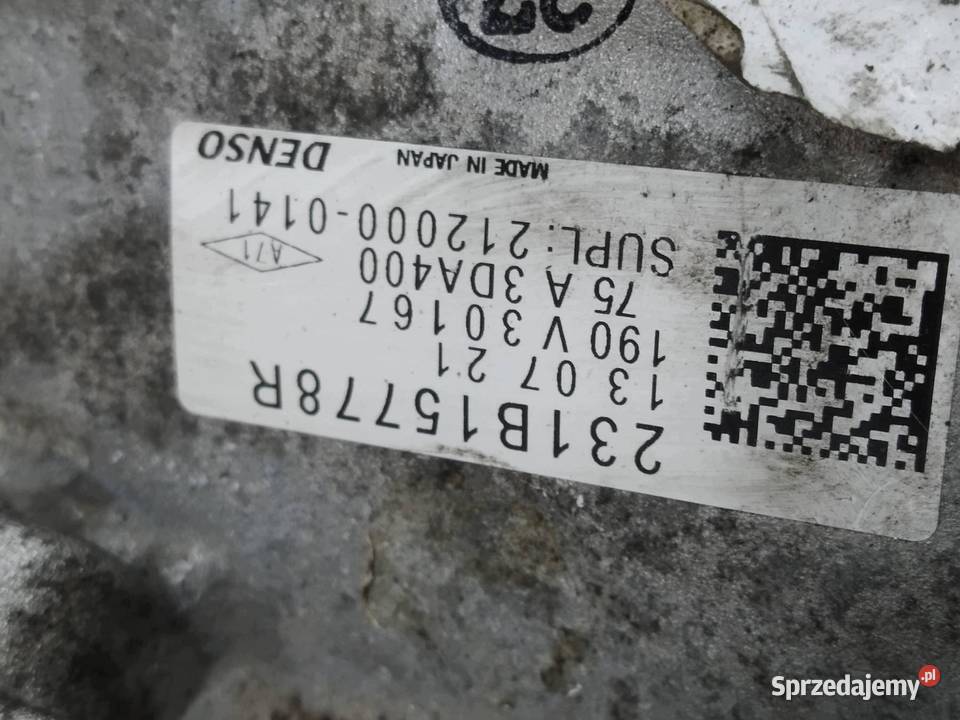 ALTERNATOR ROZRUSZNIK PRĄDNICA 231B15778R 16