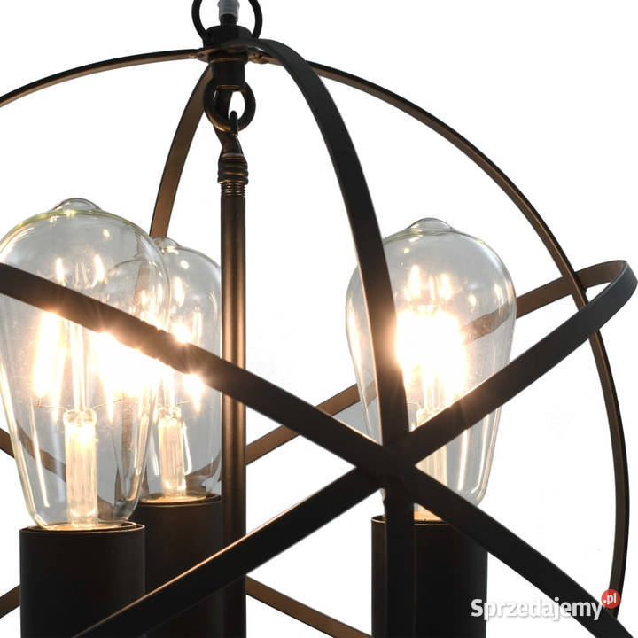 Lampa wisząca czarna sferyczna 3 żarówki E27 Warszawa