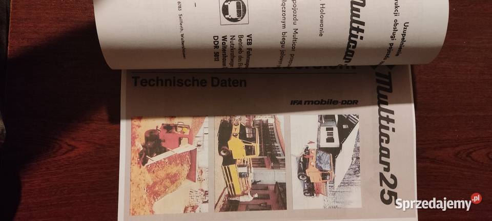 Instrukcja obsługi multicar m 25 Stalowa Wola sprzedam