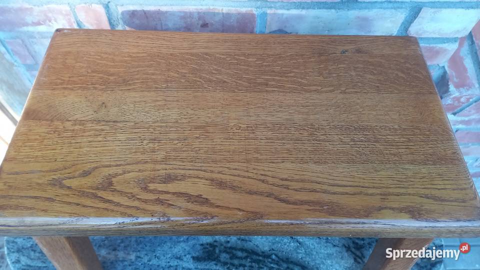 Stolik dębowy kawowy Boczny Kwietnik Stojak na