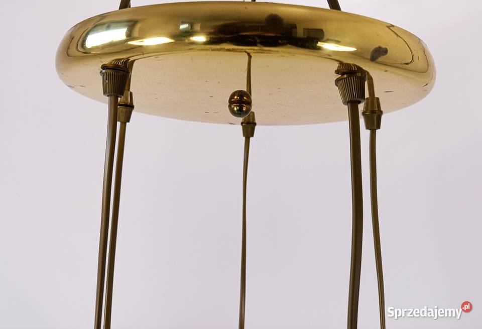 Witrażowa lampa kaskadowa Honsel lata 70 lubuskie Zielona Góra sprzedam