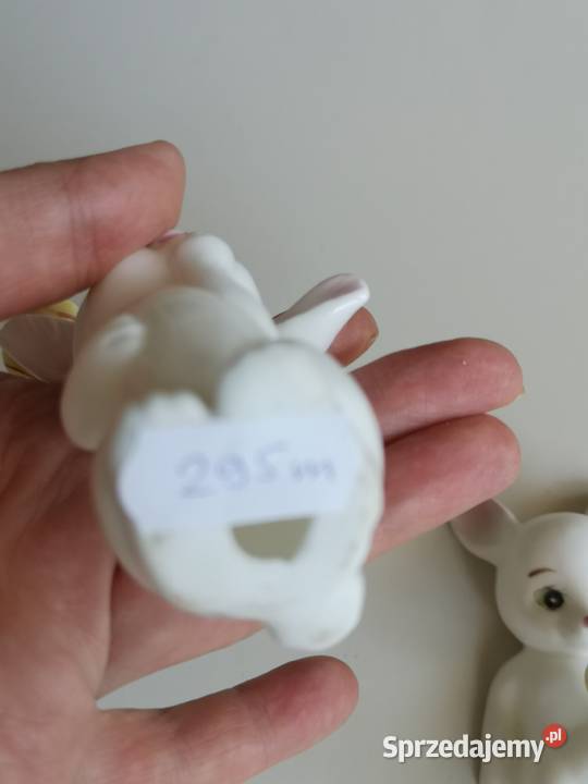 Figurki zajączki Wielkanocne porcelana vintage Toruń