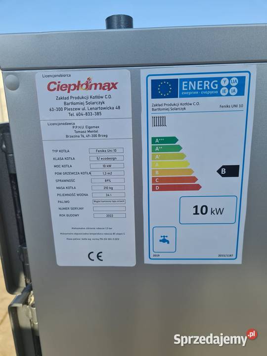 Kocioł co zasypowy węglowy na węgiel Feniks Uni Piece i kominki śląskie Sosnowiec