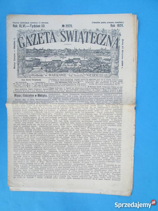 22 Gazeta Świąteczna wydania 1926 Bezpłatna lubelskie