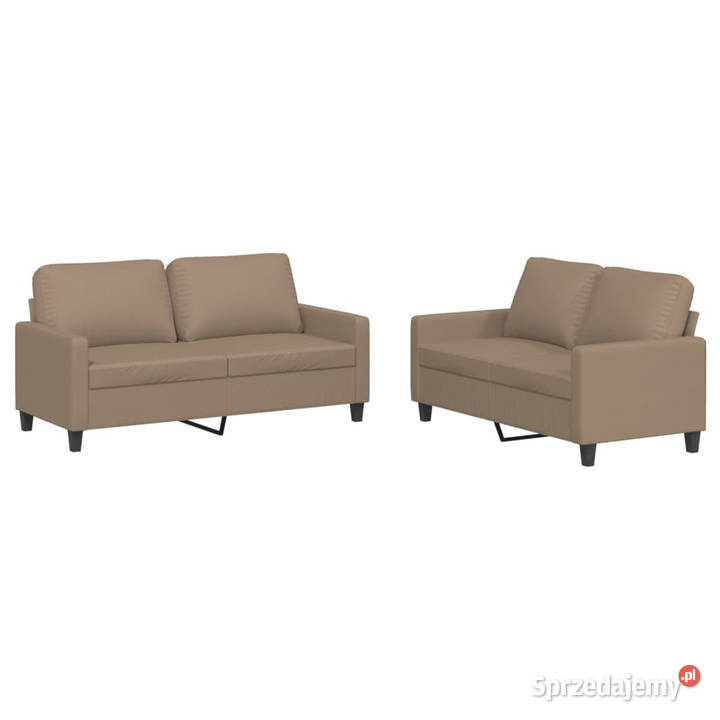 2osobowa sofa z poduszkami cappuccino sztuczna mazowieckie Warszawa