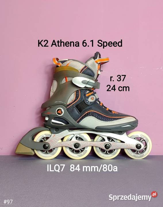 Super rolki K2 kobiet Athena 61 Speed 84 mm ILQ7 Jasień