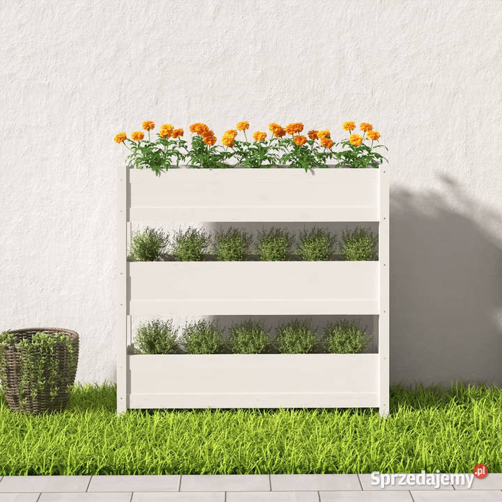 Donica biała 112x25x1045 lite drewno sosnowe mazowieckie Warszawa