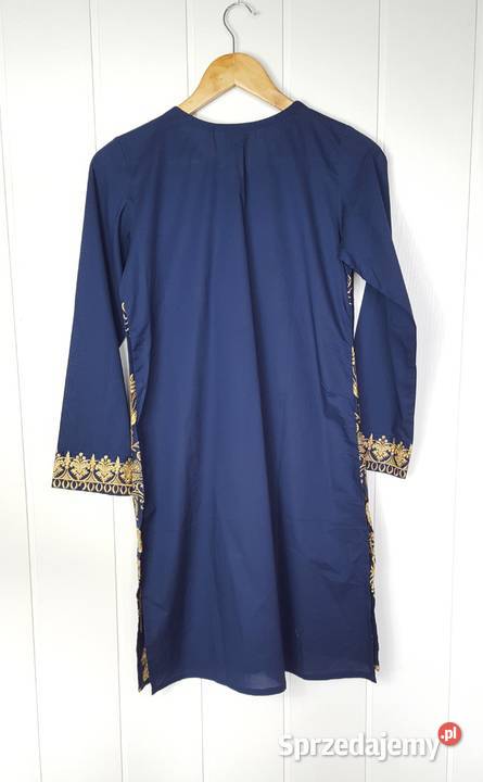 Nowa granatowa tunika indyjska kameez kurta Szczecin sprzedam