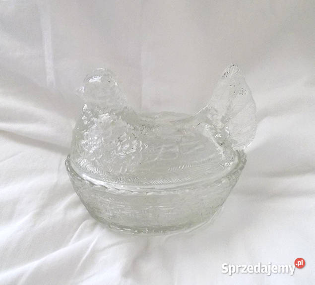 szklana kura vintage prl bomboniera szklana Pozostałe Olsztyn