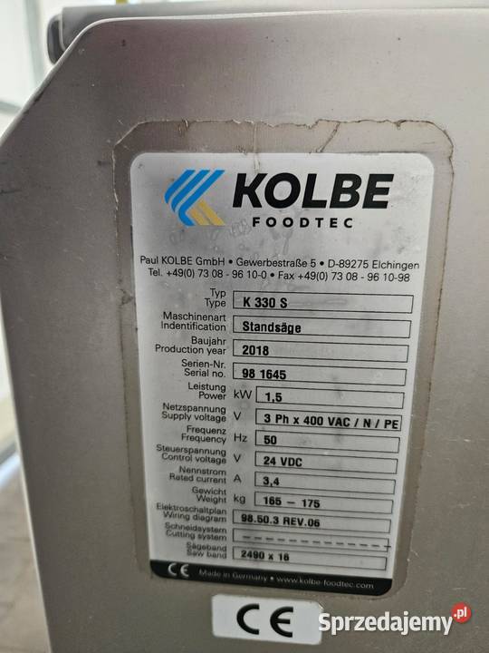 Piła taśmowa do mięsa i kości Kolbe K 330 S Krotoszyn
