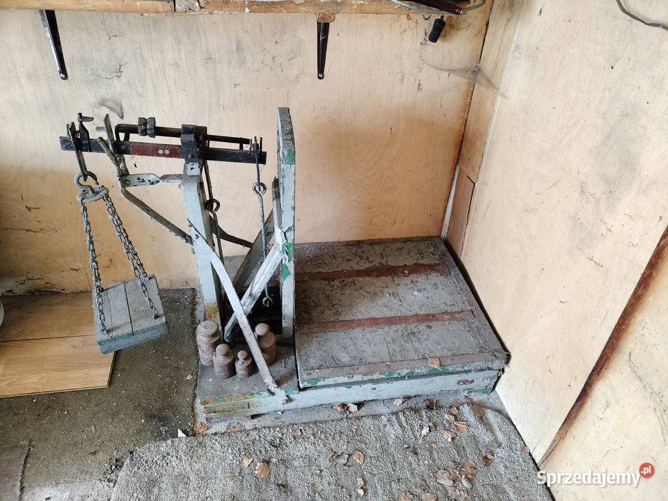 Waga towarowa gospodarcza odważniki łódzkie Świnice Warckie