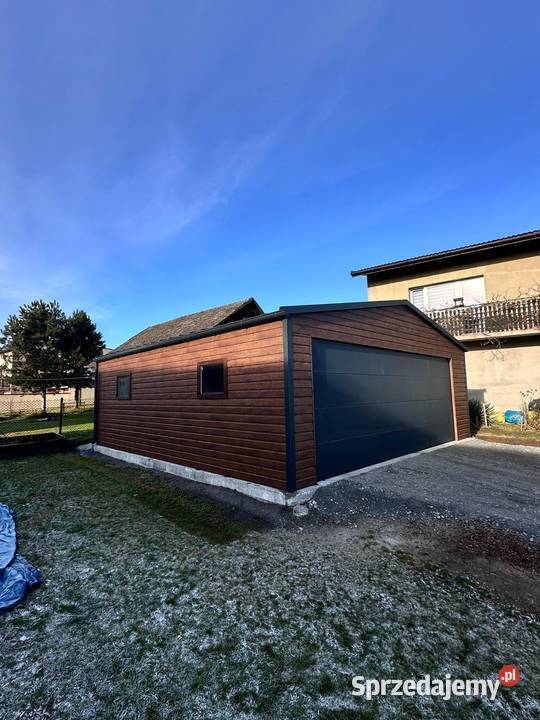 Garaż blaszany drewnopodobne brama segmentowa Sprzedaż dolnośląskie Wrocław