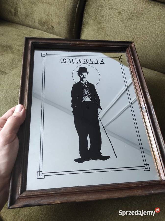 Charlie Chaplin na lustrze Kino film retro Obraz Legnica